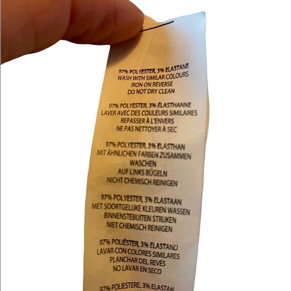 NWOT BOOHOO satin tapered trousers in navy polka dot - Picture 10 of 10